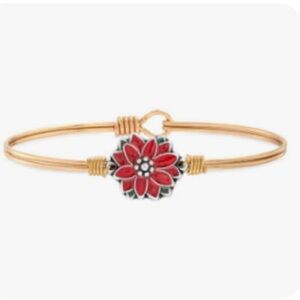 Luca + Danni Gold Bracelet with Poinsettia Flower